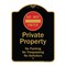 Signmission Designer Series-Private Property No Parking Trespassing Or Solicitors W/ Do, 24" x 18", BG-1824-9915 A-DES-BG-1824-9915 - alternate 1